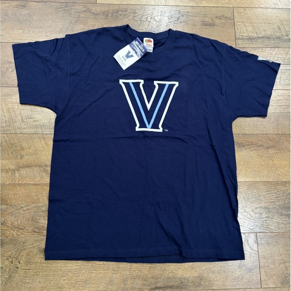 NWT Vintage Villanova Nova Nation Graphic Tee XL Navy Blue NCAA 90s Y2k - Picture 2 of 8